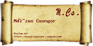 Mózes Csongor névjegykártya