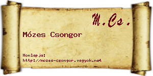 Mózes Csongor névjegykártya