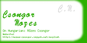 csongor mozes business card