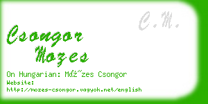 csongor mozes business card